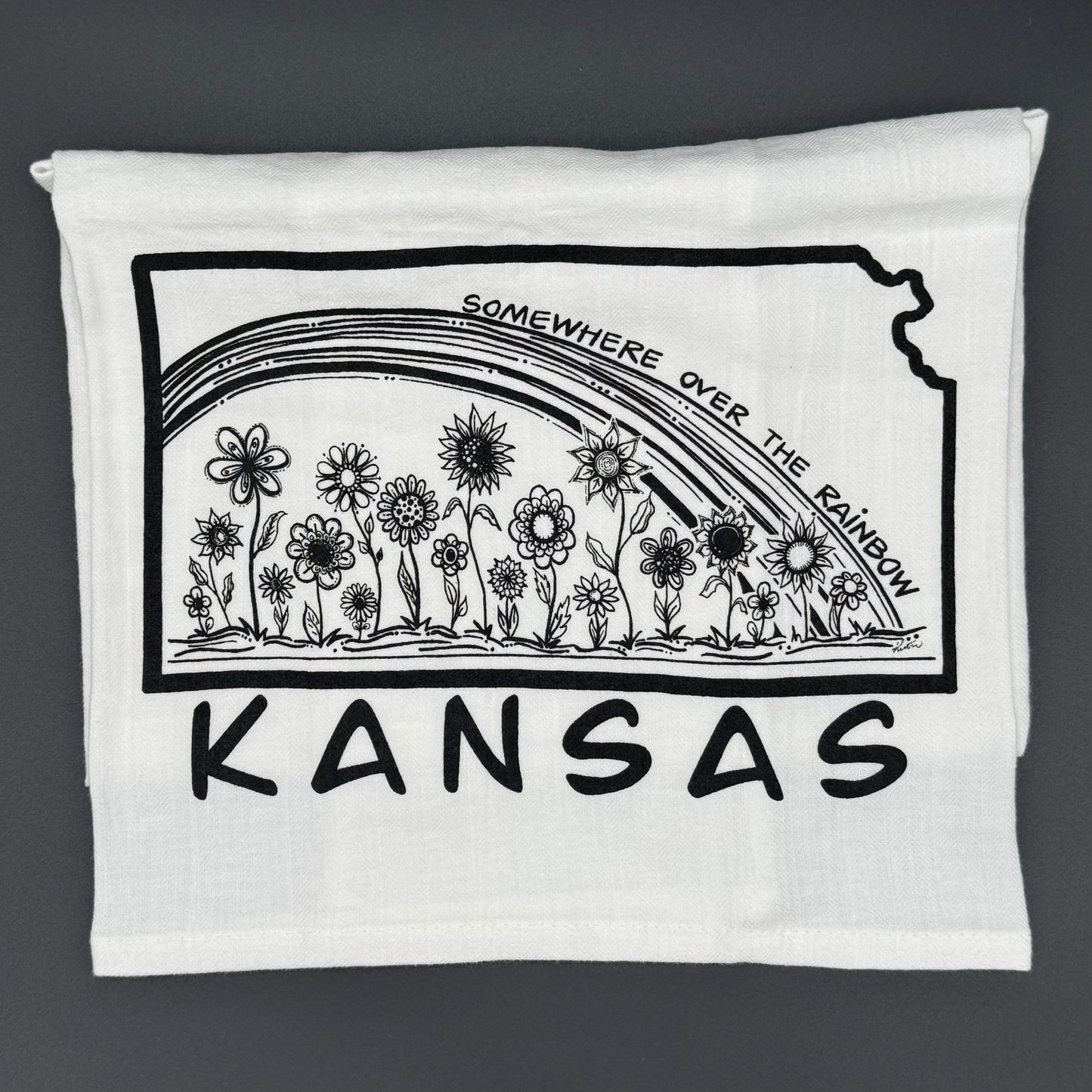 "Somewhere Over the Rainbow" Kansas towel
