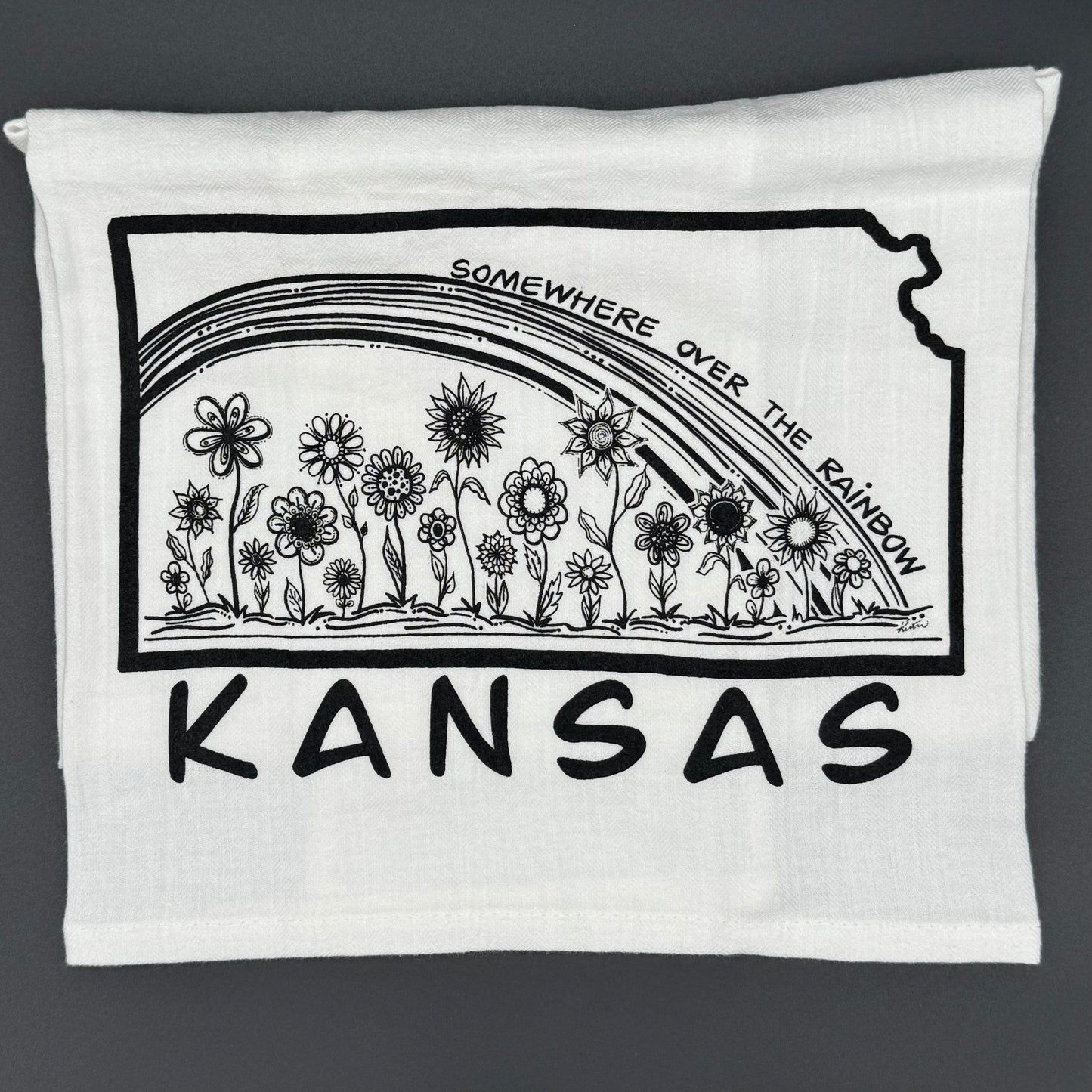 "Somewhere Over the Rainbow" Kansas towel