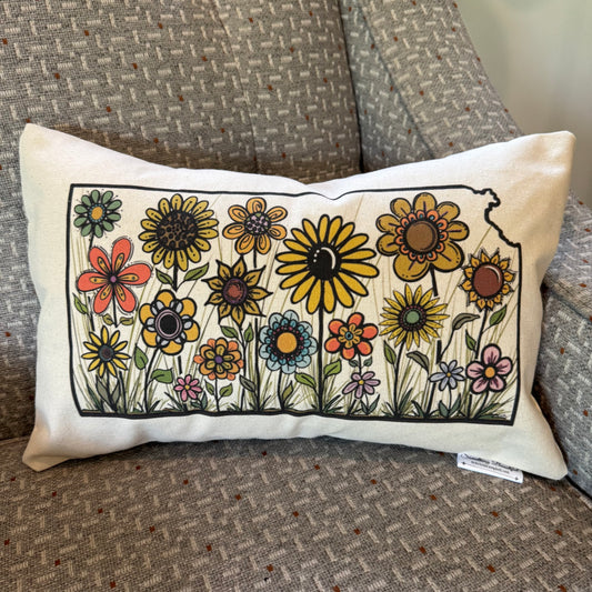 Kansas Whimsical Sunflower pillow