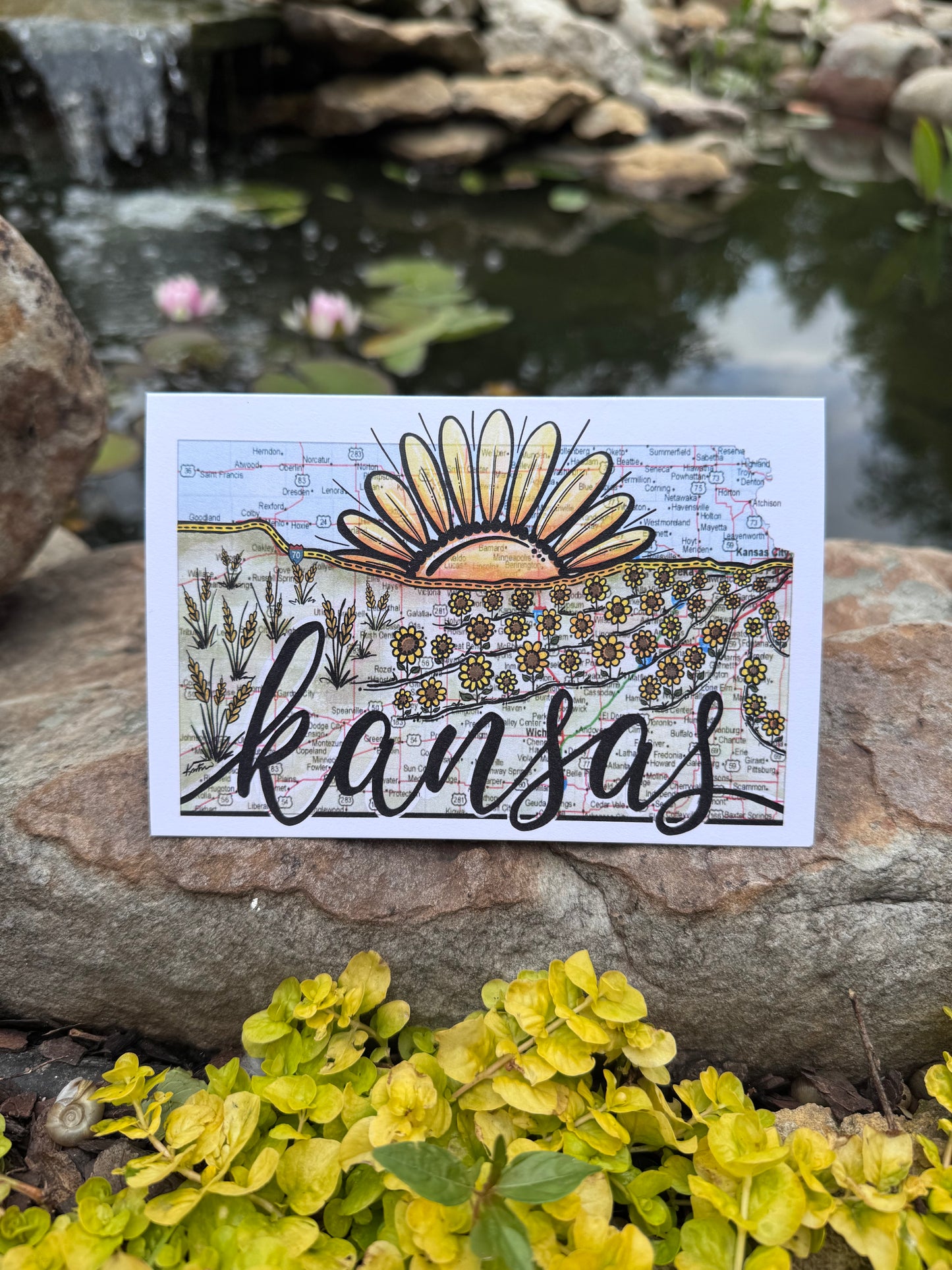 Kansas I70 Horizon Sunset Greeting Card Set