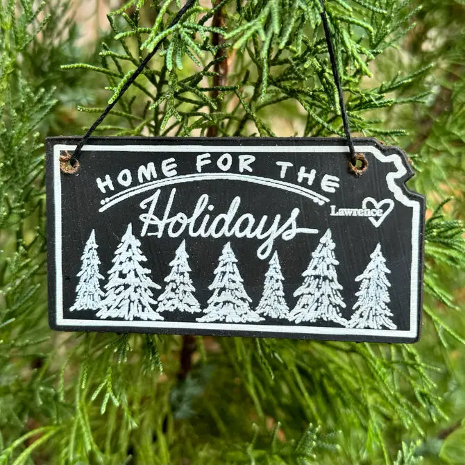 "Home for the Holidays" Lawrence, KS Chalkboard ornament