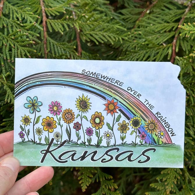 Somewhere Over the Rainbow- Kansas Postcard