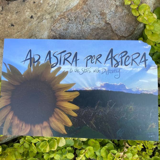 Ad Astra per Aspera Kansas Postcard