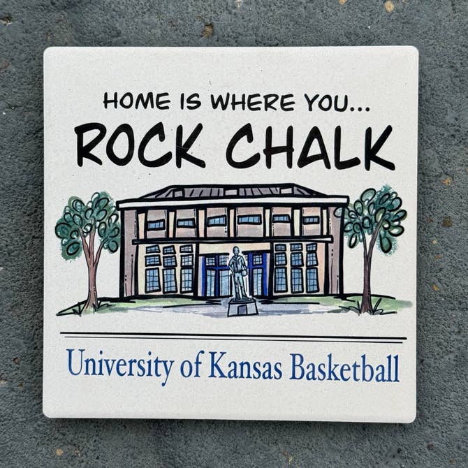 University of Kansas Basketball Stone Coaster