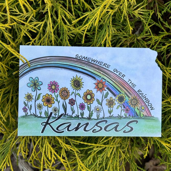 Somewhere Over the Rainbow- Kansas Postcard