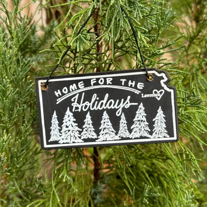 "Home for the Holidays" Lawrence, KS Chalkboard ornament