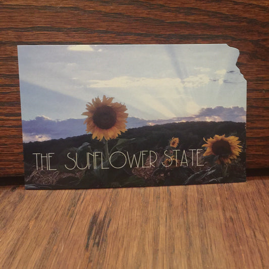 "The Sunflower State" Kansas Sunset Postcard