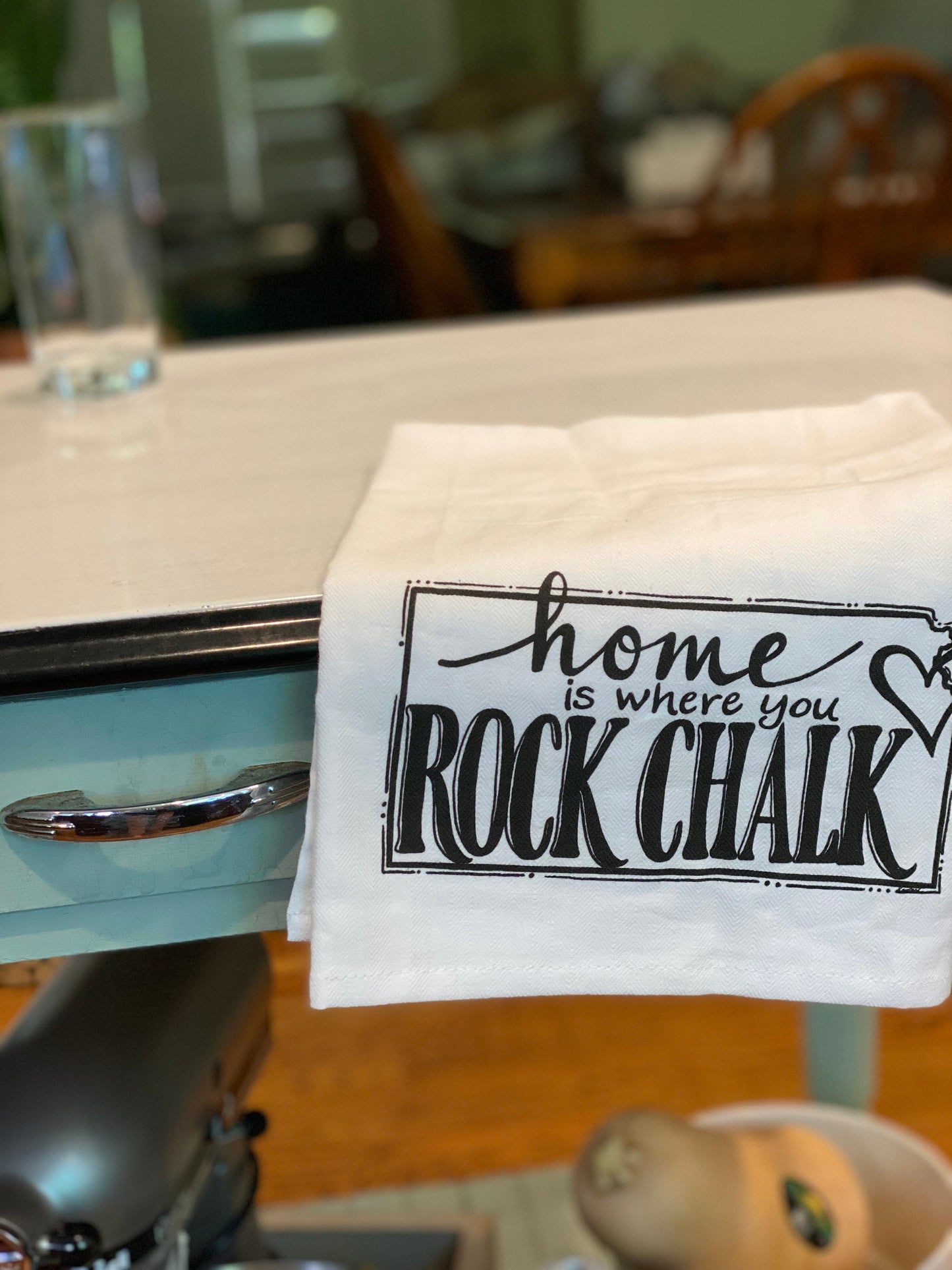 "Home is where you ROCK CHALK" Kansas towel