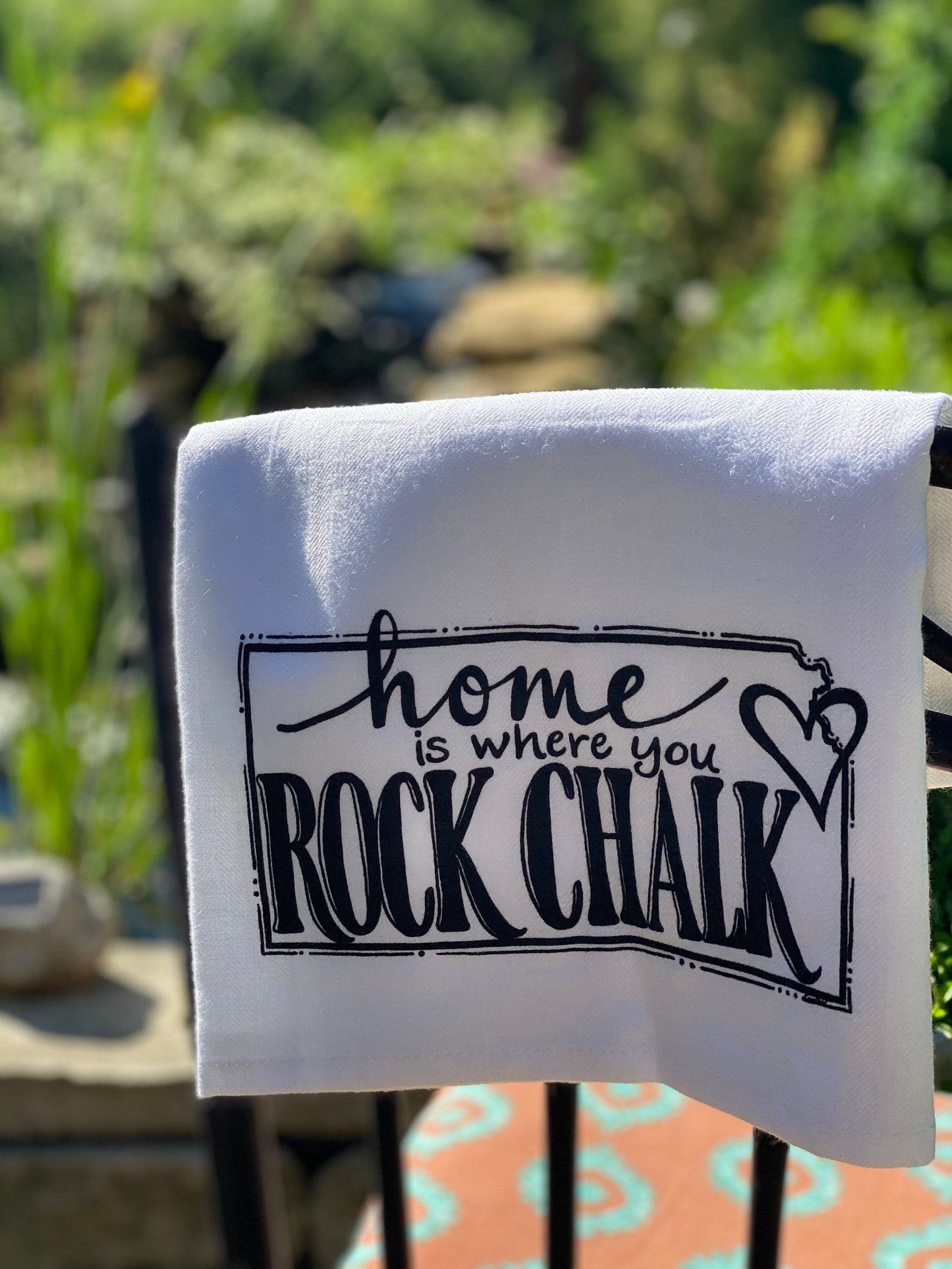 "Home is where you ROCK CHALK" Kansas towel