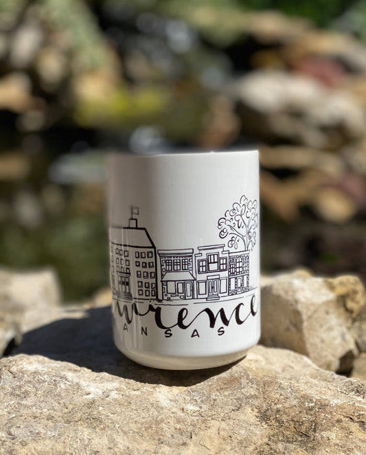 Lawrence Kansas Skyline mug