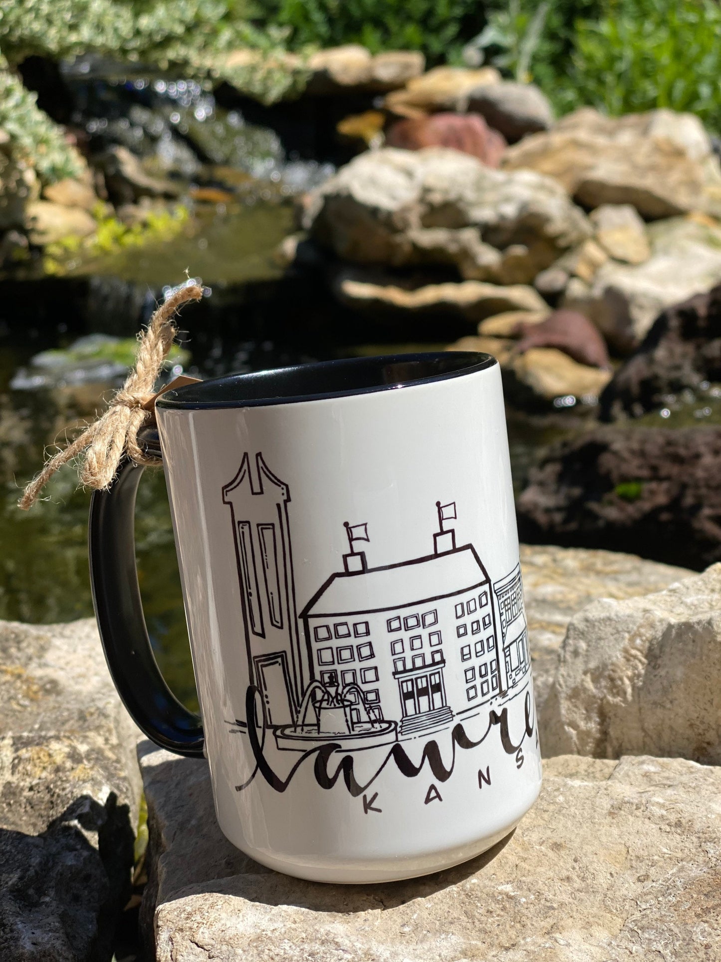 Lawrence Kansas Skyline mug