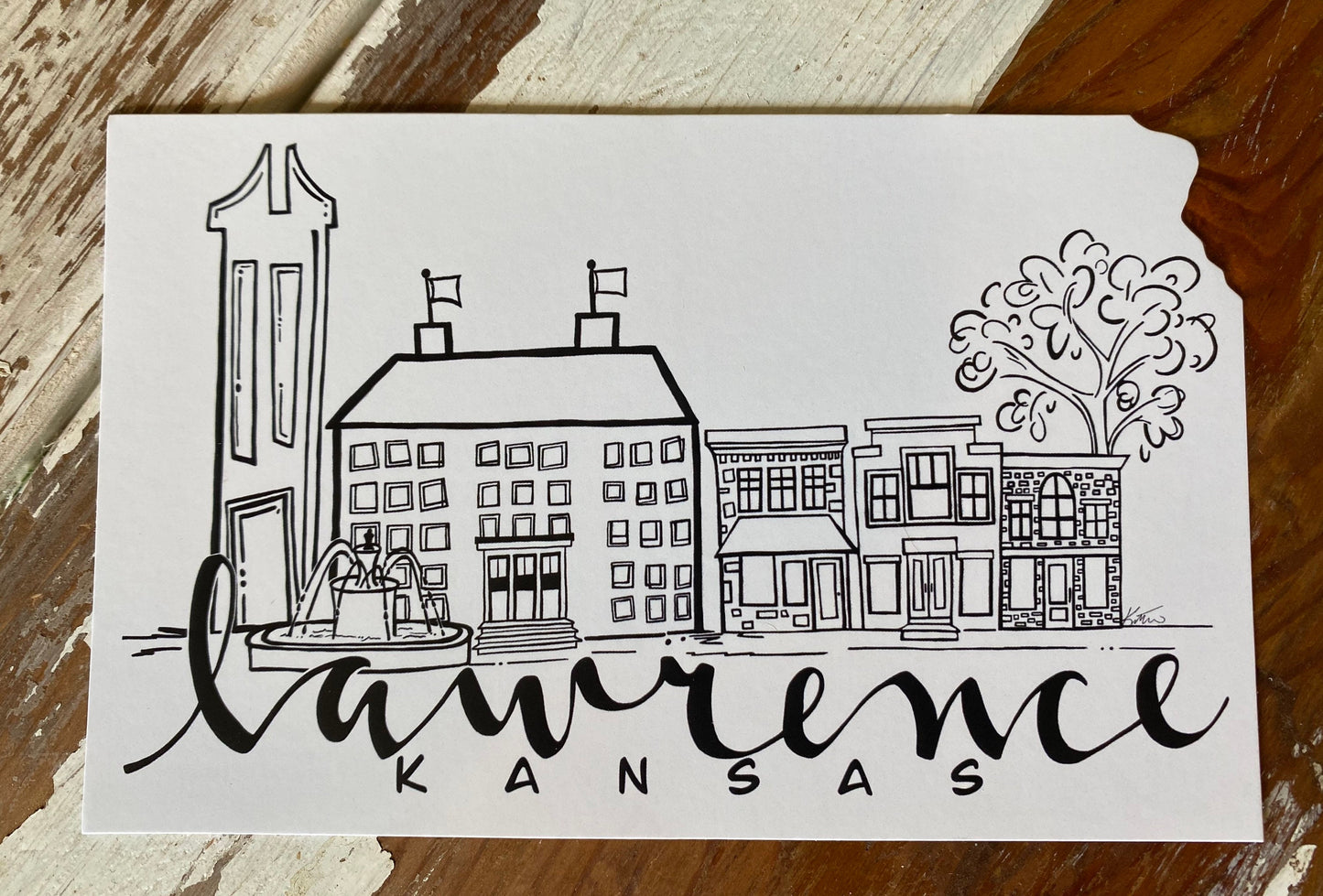 Lawrence Skyline Postcard