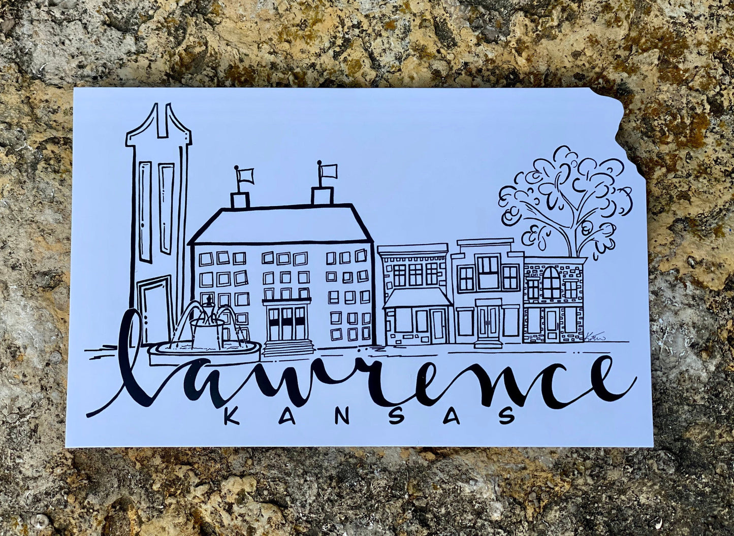 Lawrence Skyline Postcard