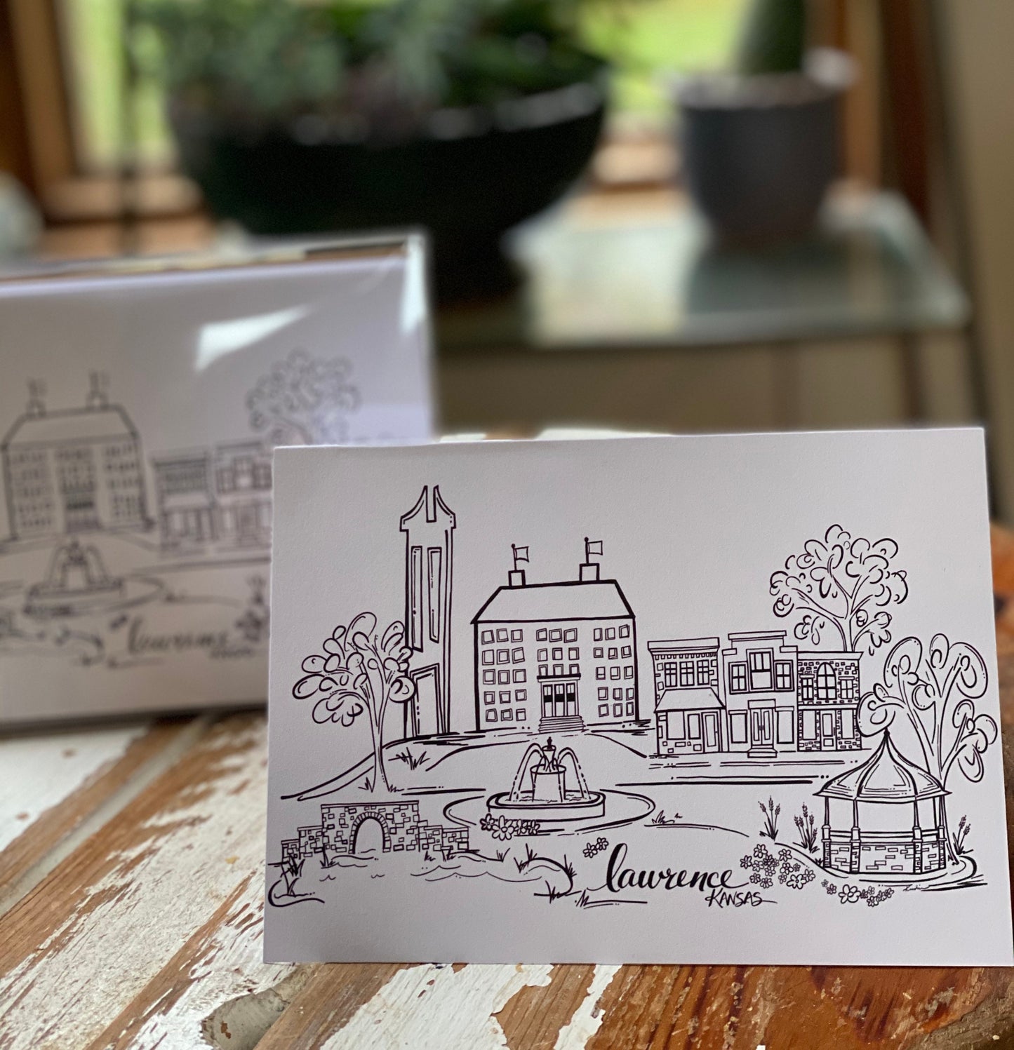 Lawrence, Kansas sketch greeting card