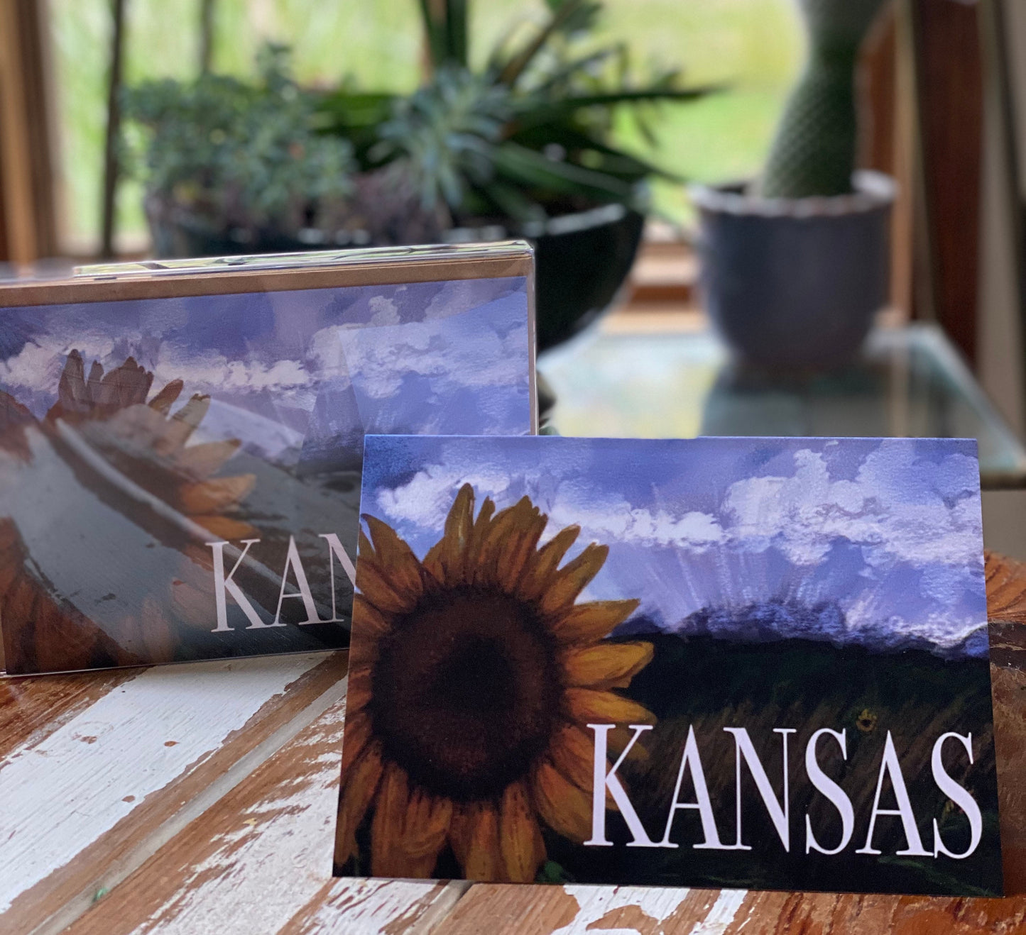 Kansas Painted Sunflower greeting card