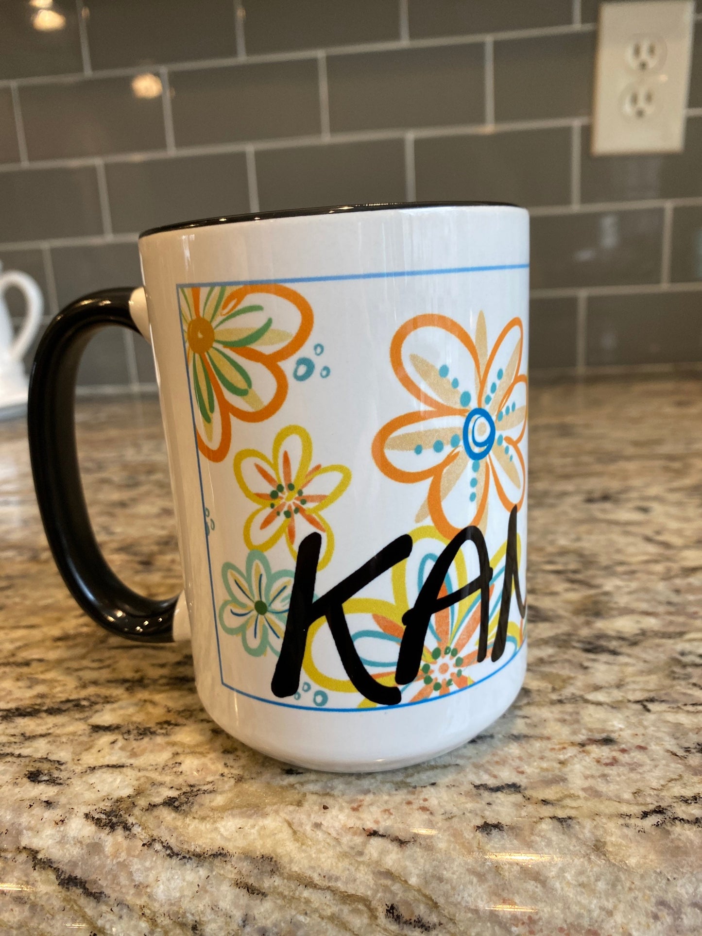 Whimsical Flower Kansas Mug