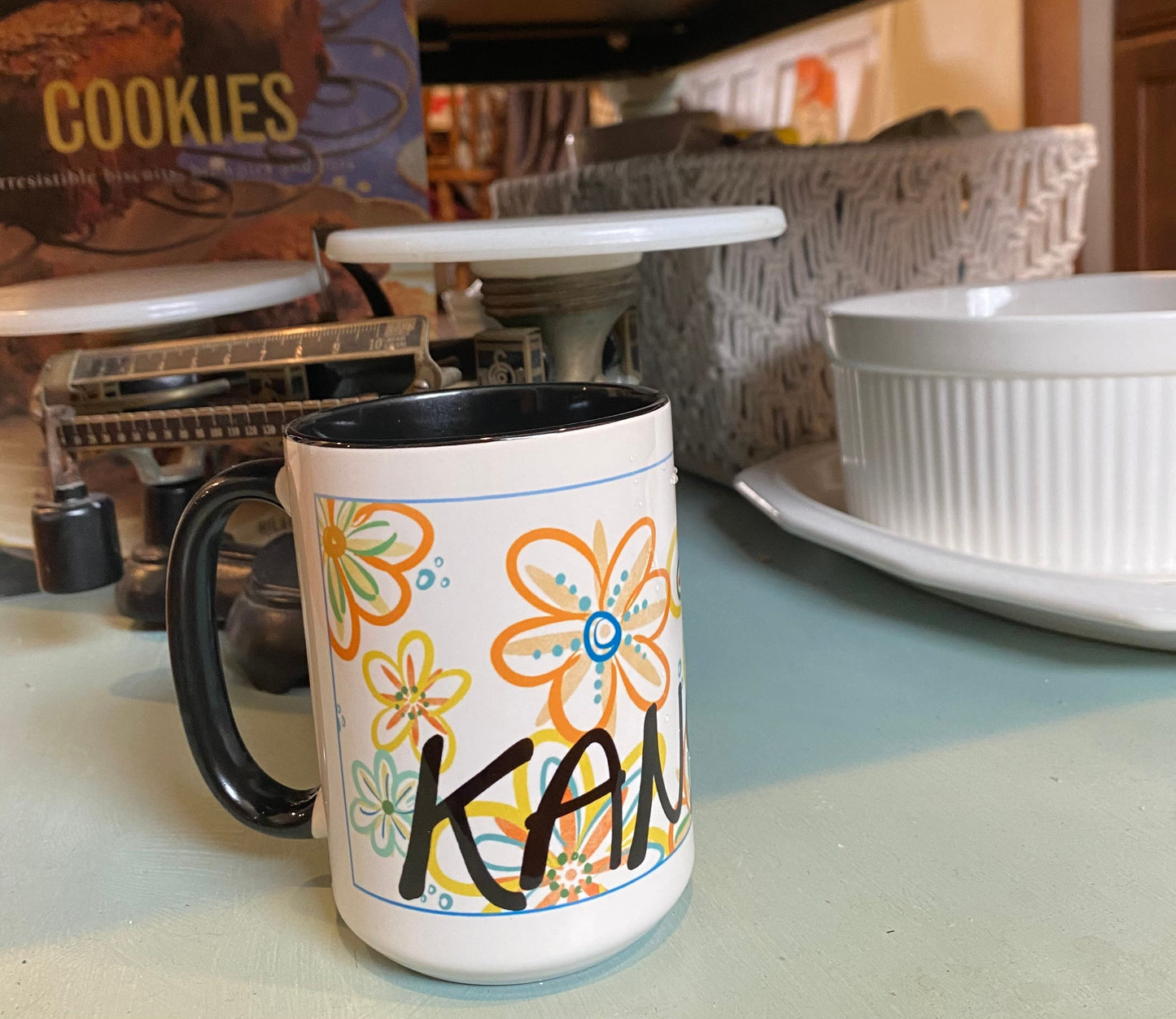 Whimsical Flower Kansas Mug