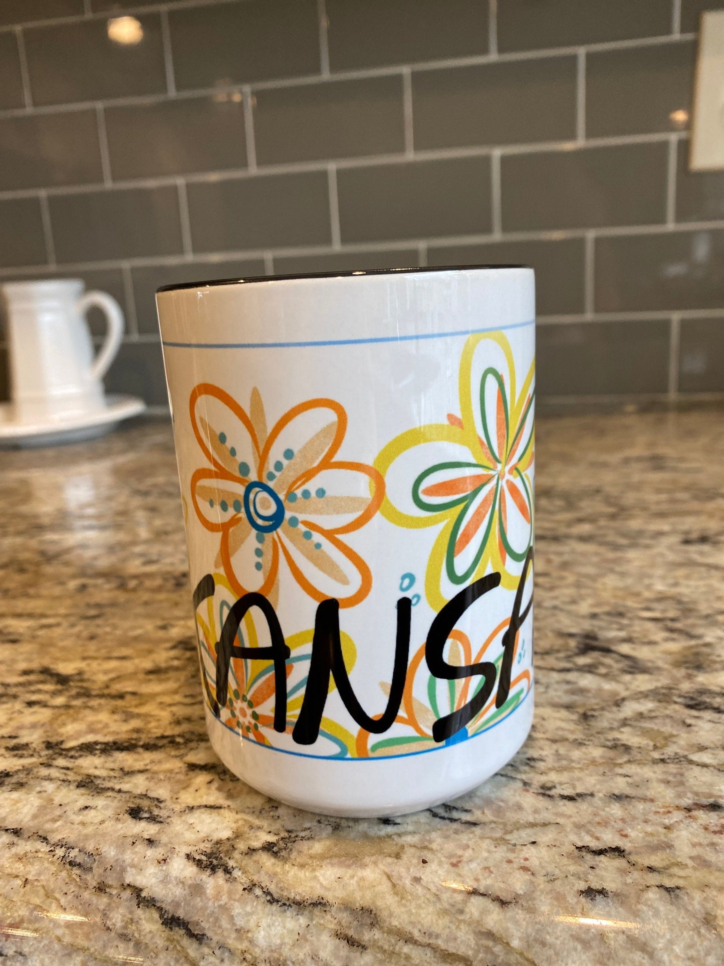 Whimsical Flower Kansas Mug