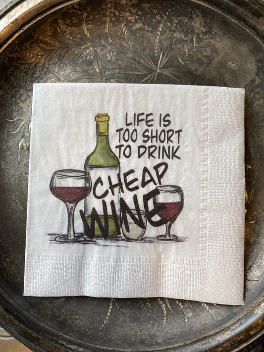 "Cheers to Alcohol" Napkins