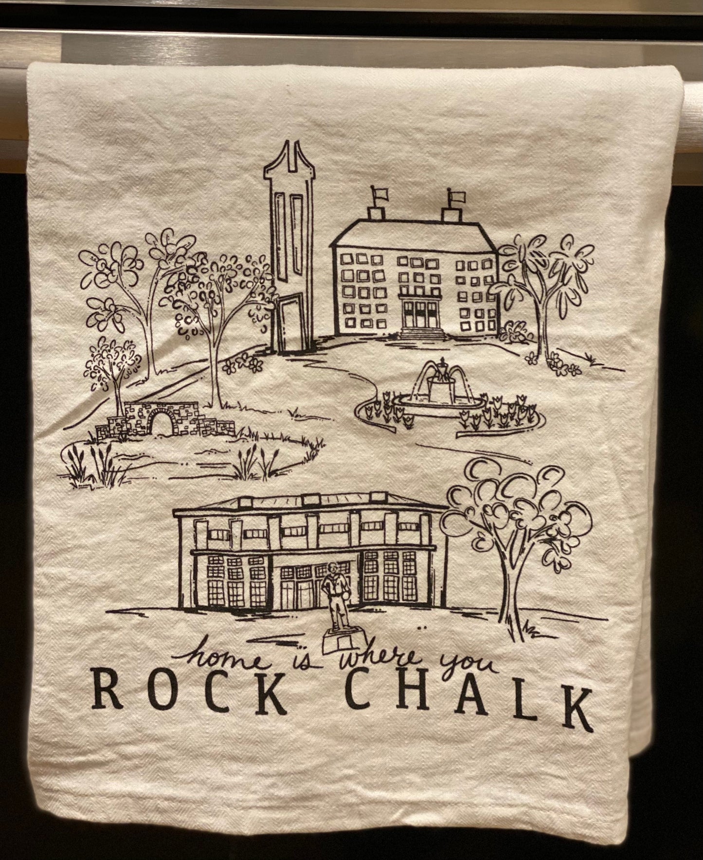 Sights of Campus-University of Kansas towel