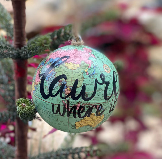 Lawrence "Where it all began..." Paper Globe Ornament