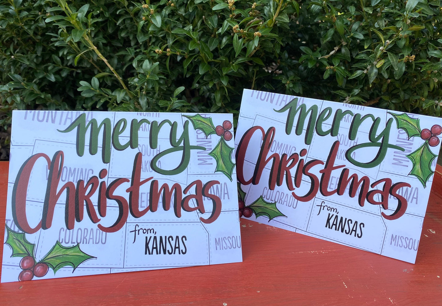 "Merry Christmas from Kansas" greeting card