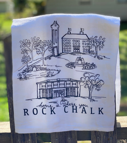 Sights of Campus-University of Kansas towel