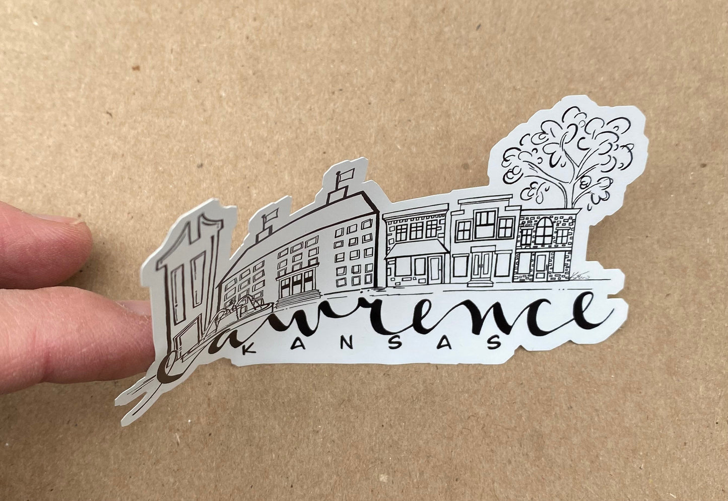 Lawrence skyline sticker