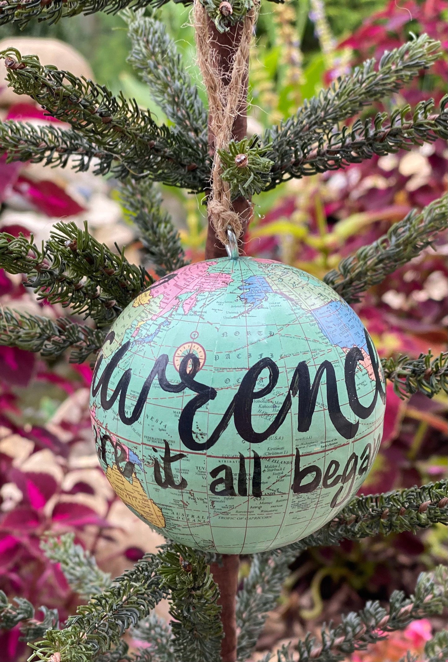 Lawrence "Where it all began..." Paper Globe Ornament