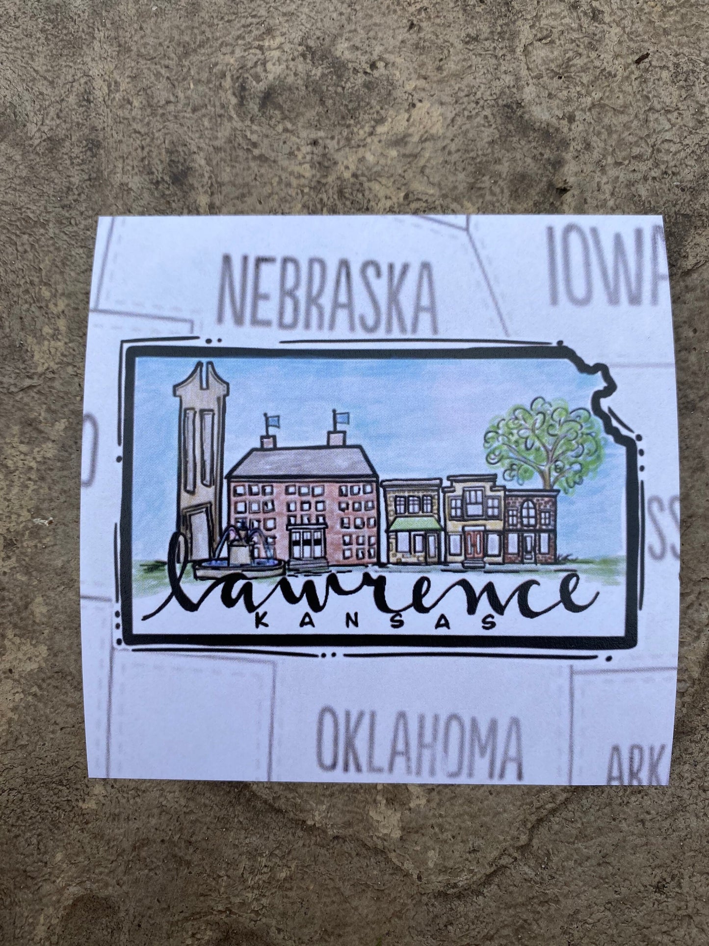 Lawrence Skyline Glass Coaster