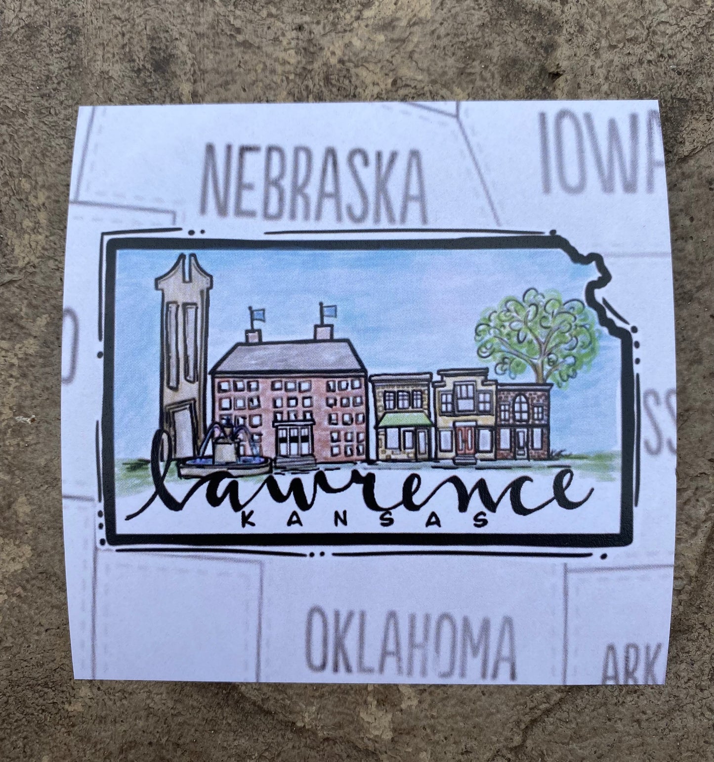 Lawrence Skyline Glass Coaster