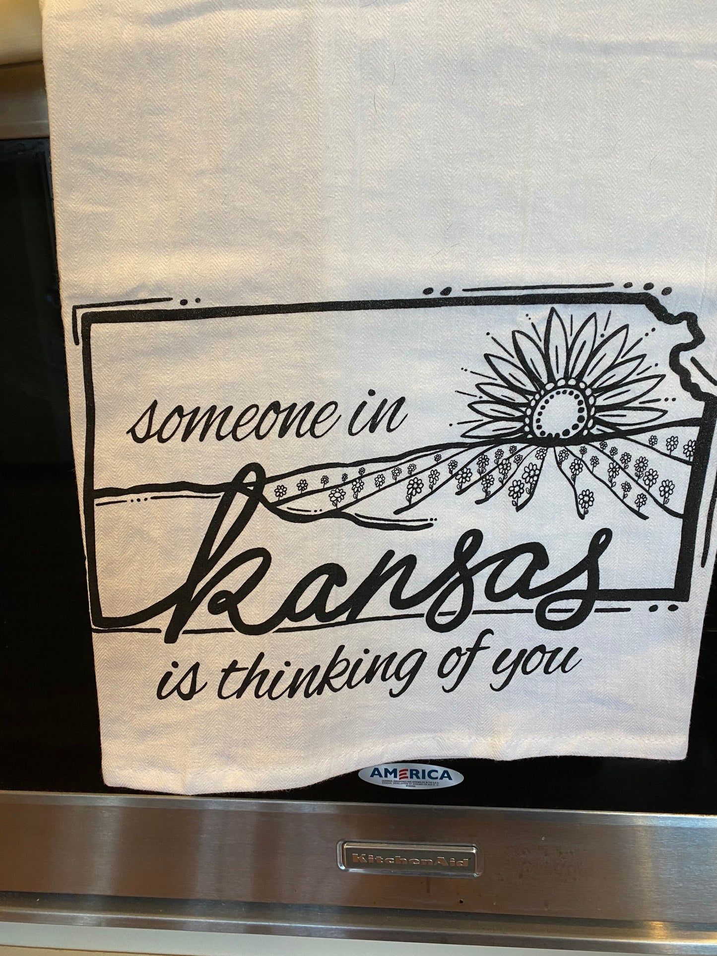 "Someone in Kansas is Thinking of You" towel