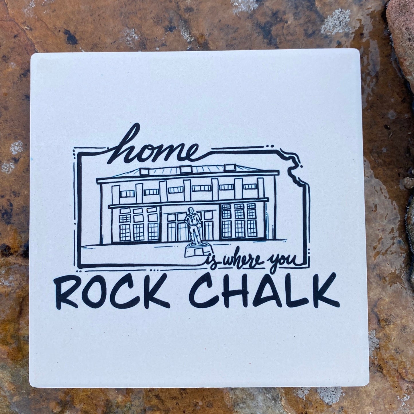 Allen Fieldhouse- Kansas Stone Coaster