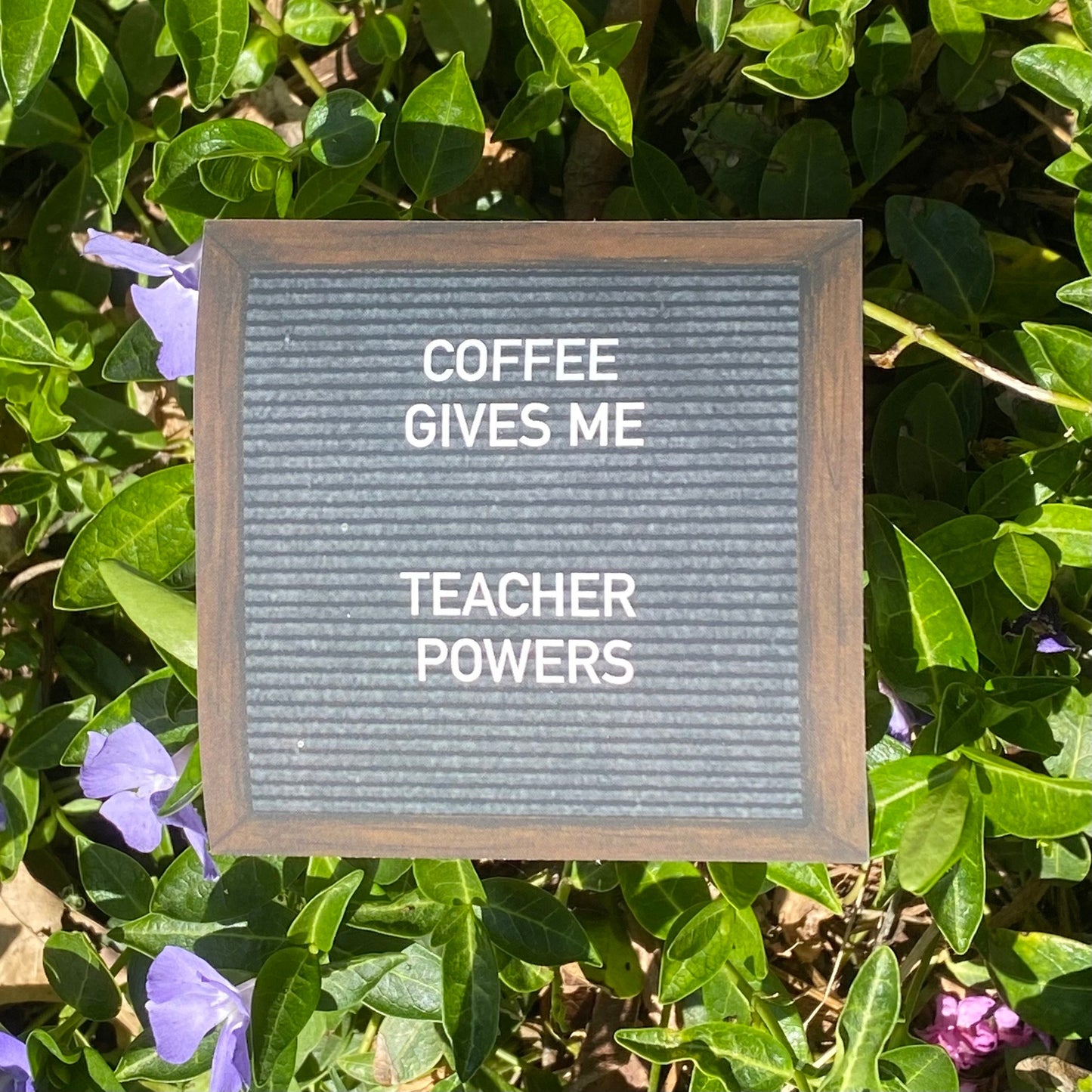 “COFFEE GIVES ME TEACHER POWERS” Felt board Sticker