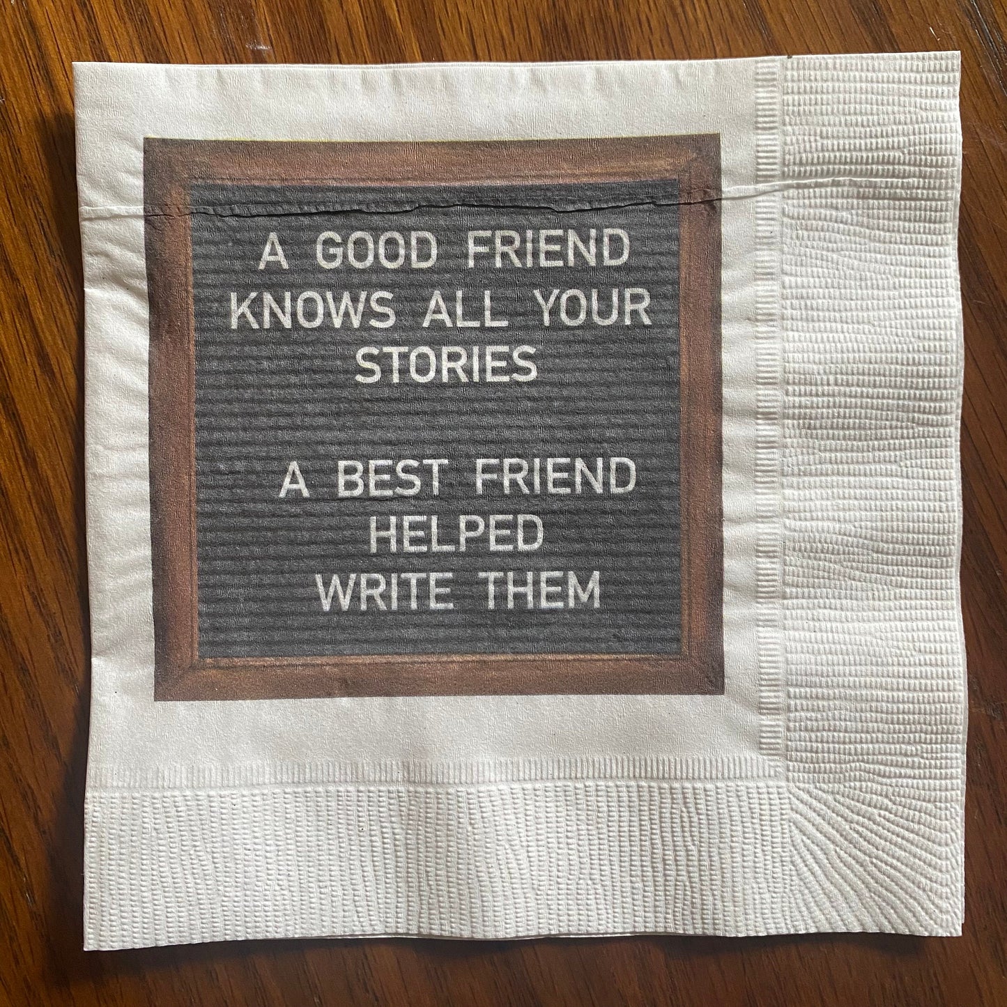 "Cheers to Life Long Friends" Cocktail Napkins