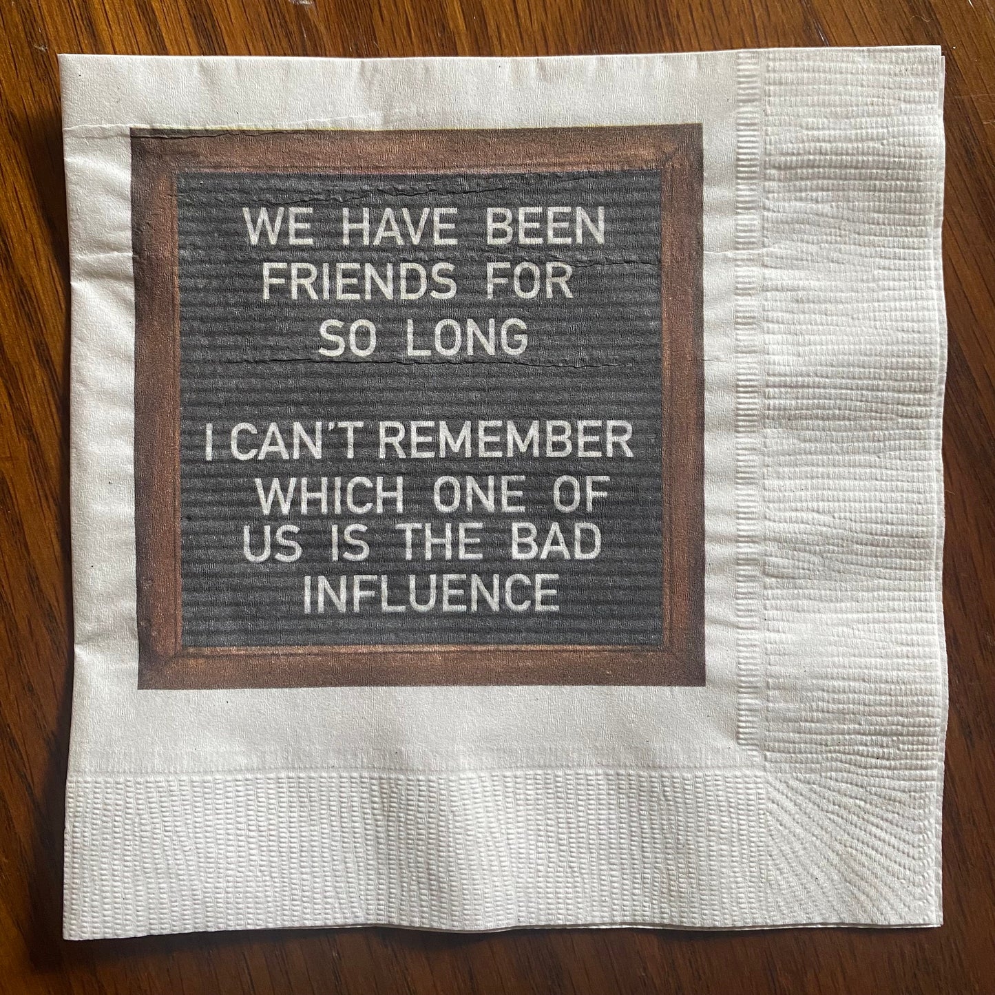 "Cheers to Life Long Friends" Cocktail Napkins