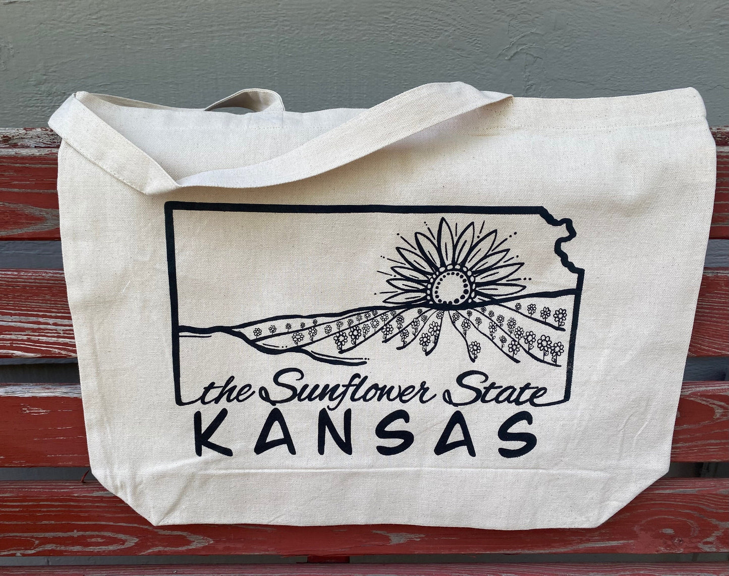 Kansas Sunflower State- Tote bag