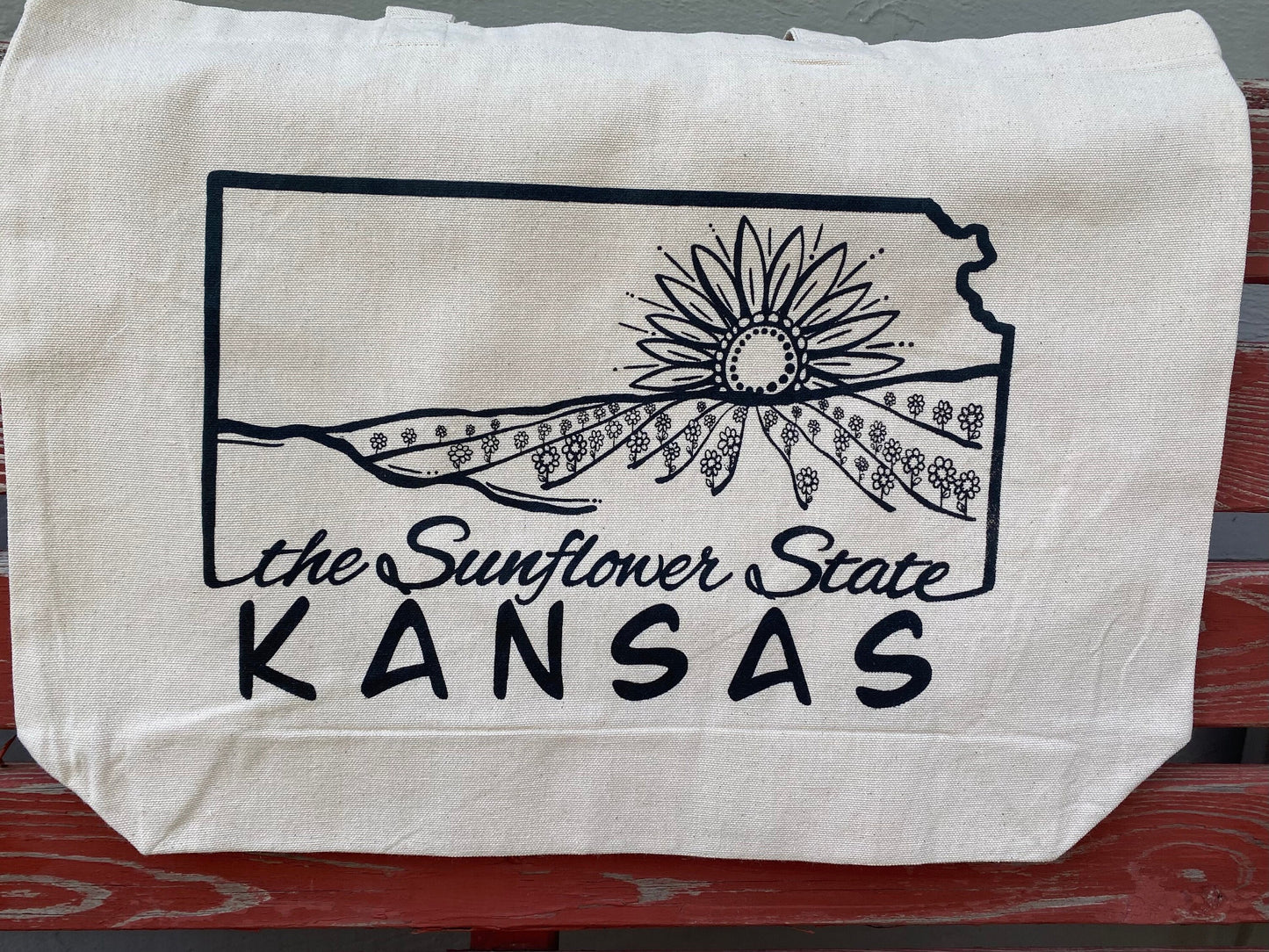 Kansas Sunflower State- Tote bag