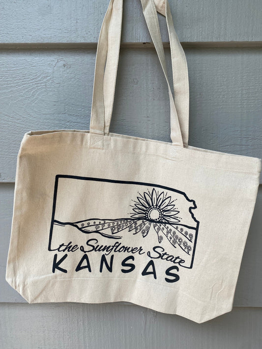 Kansas Sunflower State- Tote bag