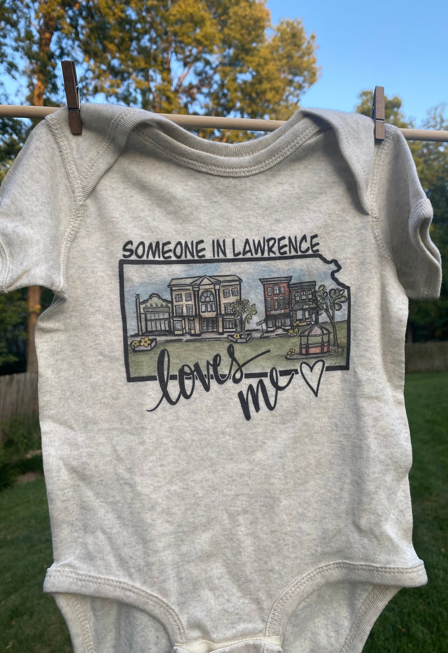 "Someone in Lawrence Loves Me" Baby Onesie