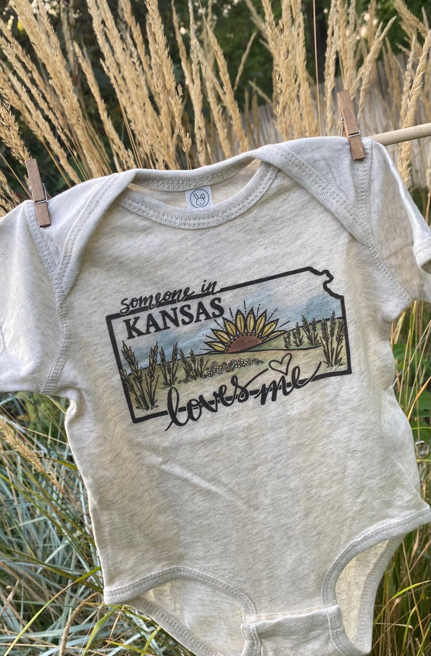 "Someone in Kansas Loves Me" Baby Onesie