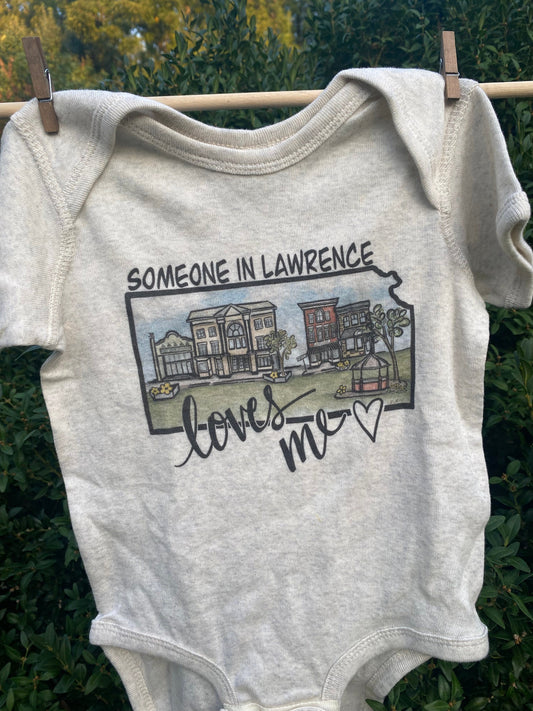 "Someone in Lawrence Loves Me" Baby Onesie