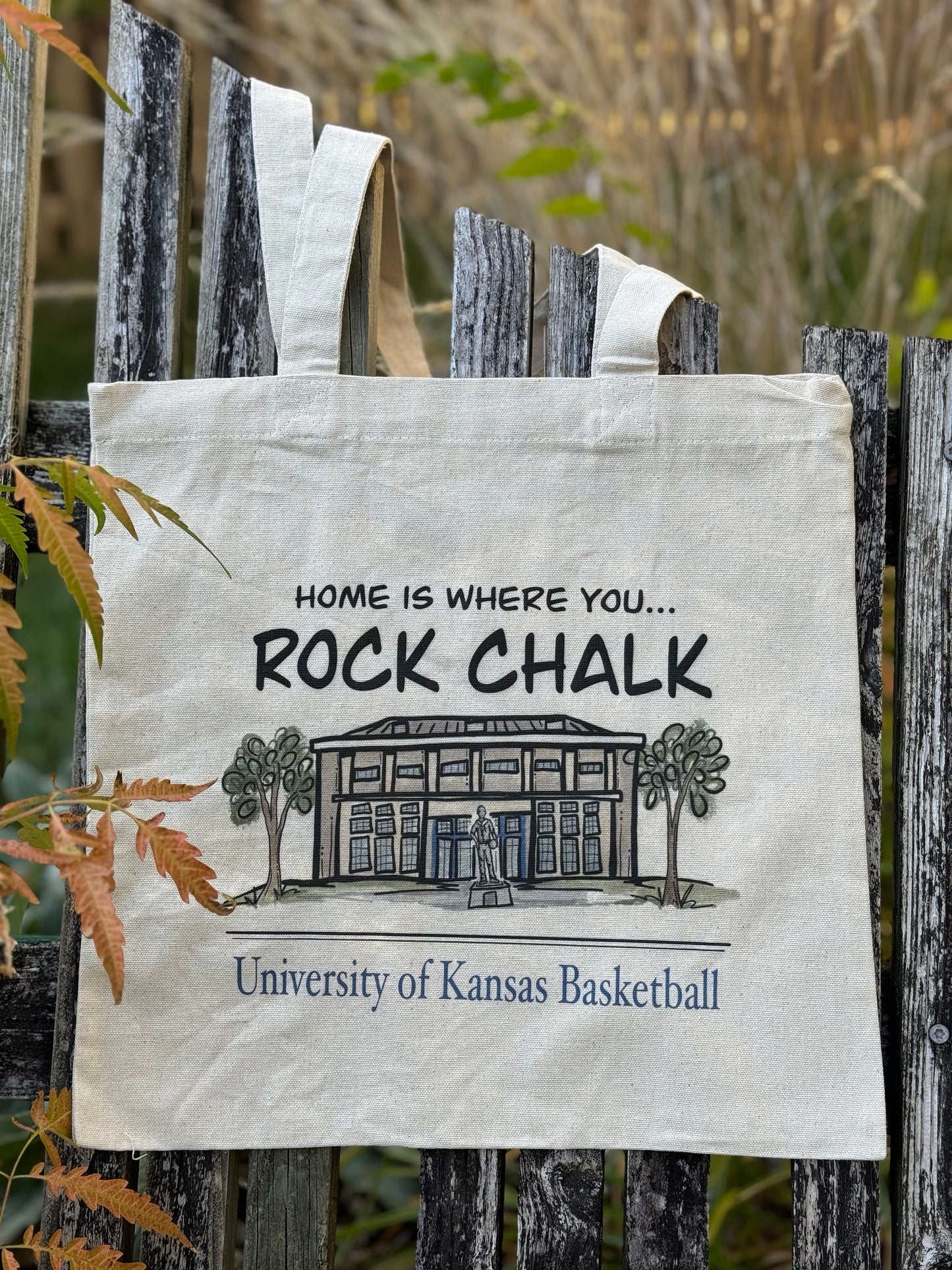 University of Kansas Basketball Canvas Tote bag