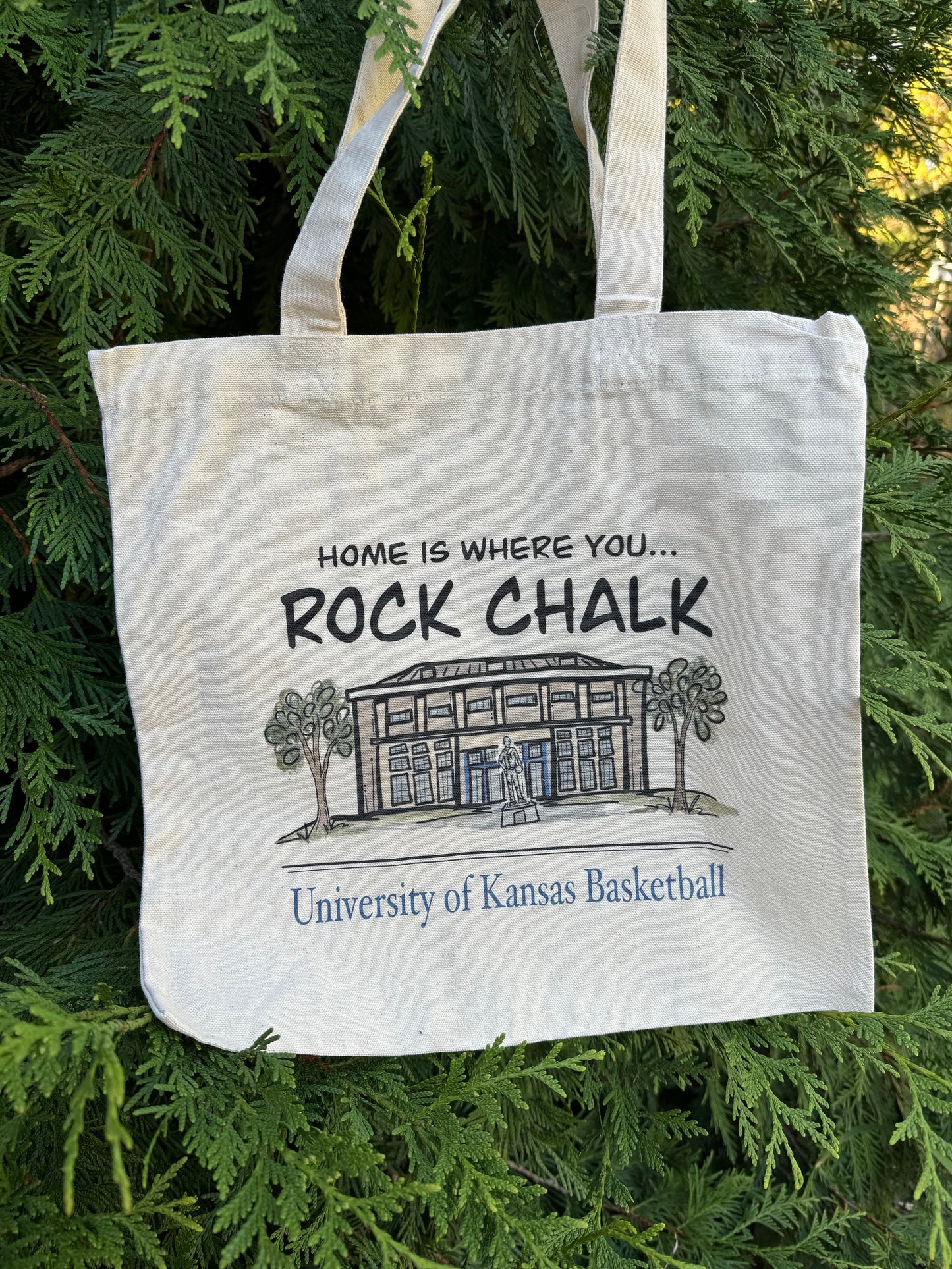 University of Kansas Basketball Canvas Tote bag