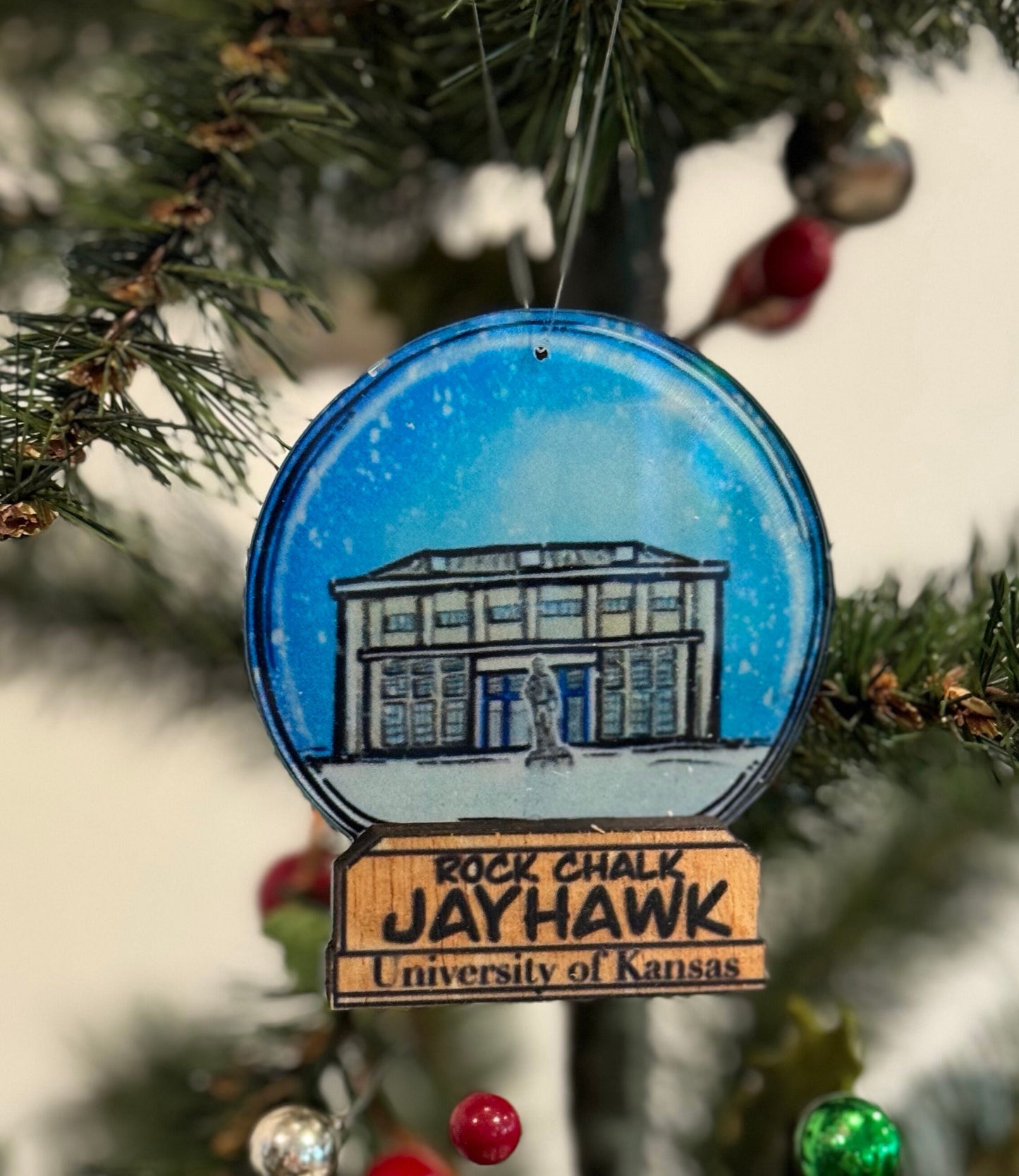 Allen Fieldhouse Snow Globe Ornament