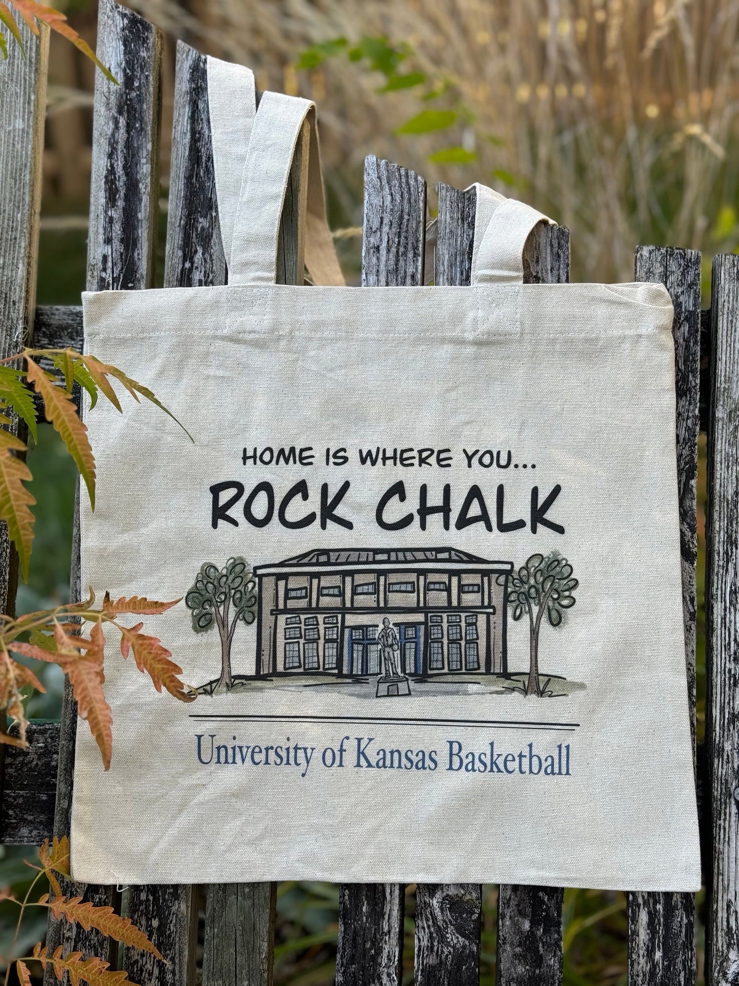 University of Kansas Basketball Canvas Tote bag