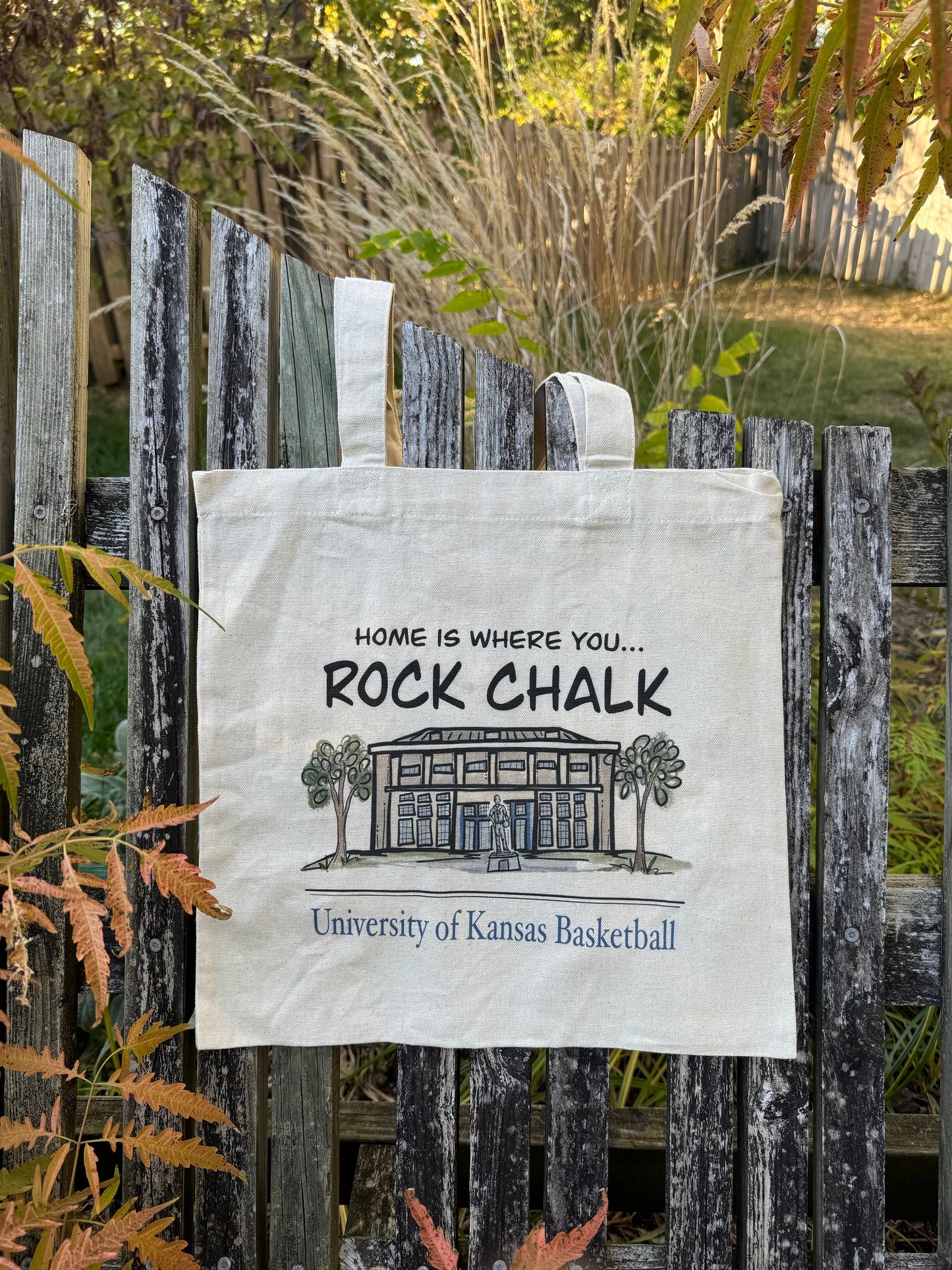 University of Kansas Basketball Canvas Tote bag