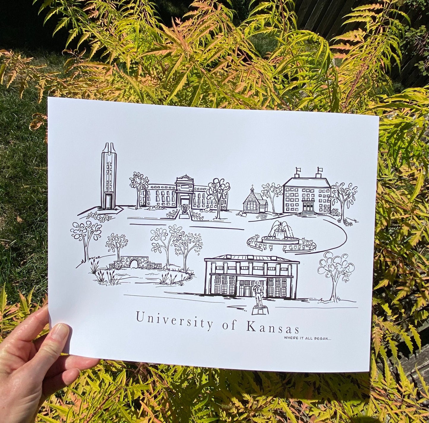 University of Kansas “Where it all began...”  print