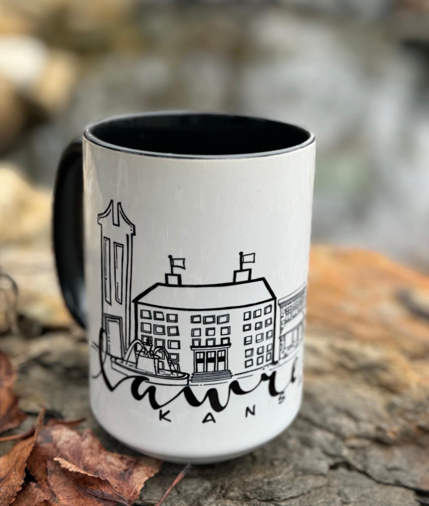 Lawrence Kansas Skyline mug