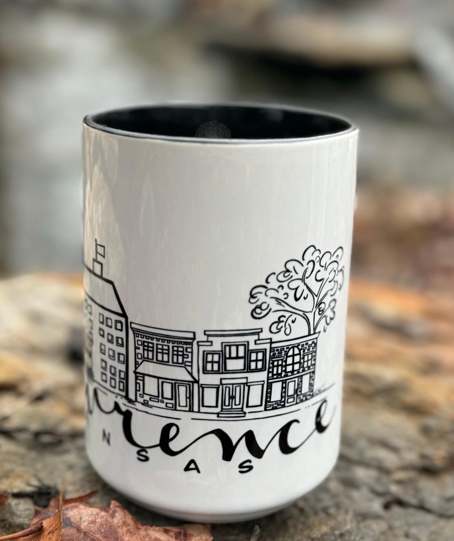 Lawrence Kansas Skyline mug